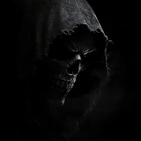 Shadowy Skull Figure of Death