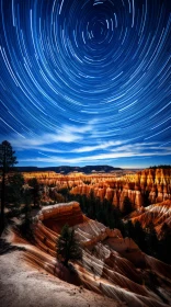 Star Trails over Bryce Canyon National Park - Captivating Photorealistic Landscapes