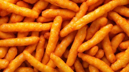 Crispy Golden Cheese Sticks Close-Up