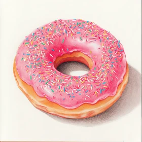 Iced Donut with Sprinkles