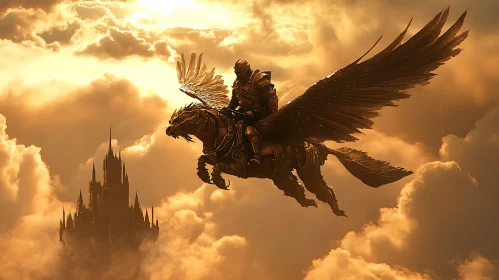 Winged Steed and Armored Rider