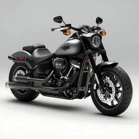 Dark Motorcycle Studio Shot