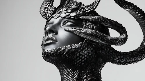 Woman with Snake Adornments