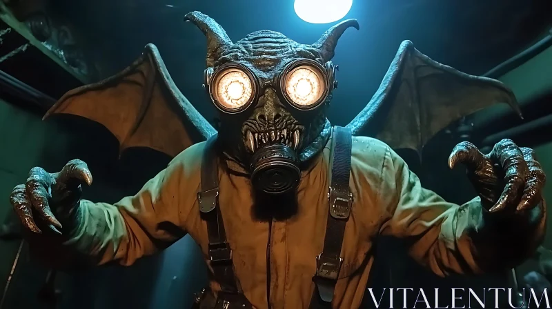 Terrifying Creature with Glowing Eyes