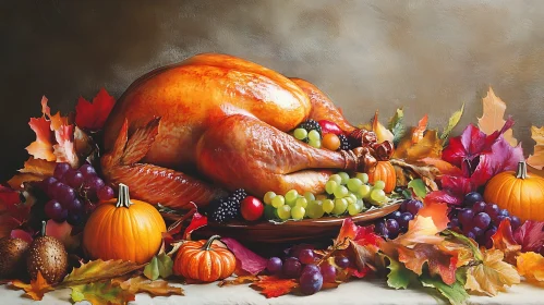 Autumn Harvest Feast: A Thanksgiving Still Life