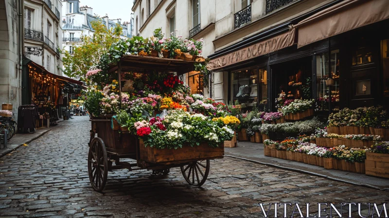 Parisian Street Flower Cart