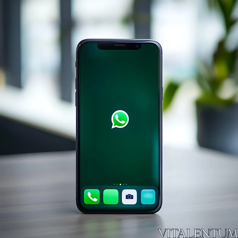 Mobile Phone with WhatsApp Application