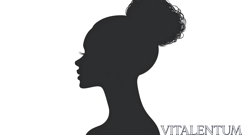 Profile of a Woman with Hair Bun
