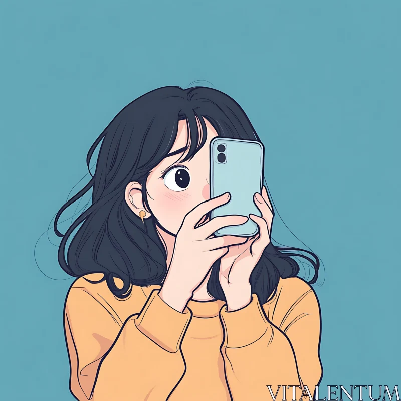 Woman Portrait with Phone