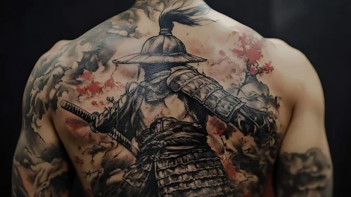 Traditional Samurai Tattoo on Back