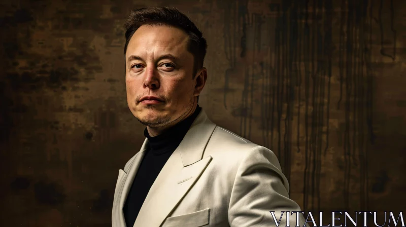 Elon Musk in White Suit