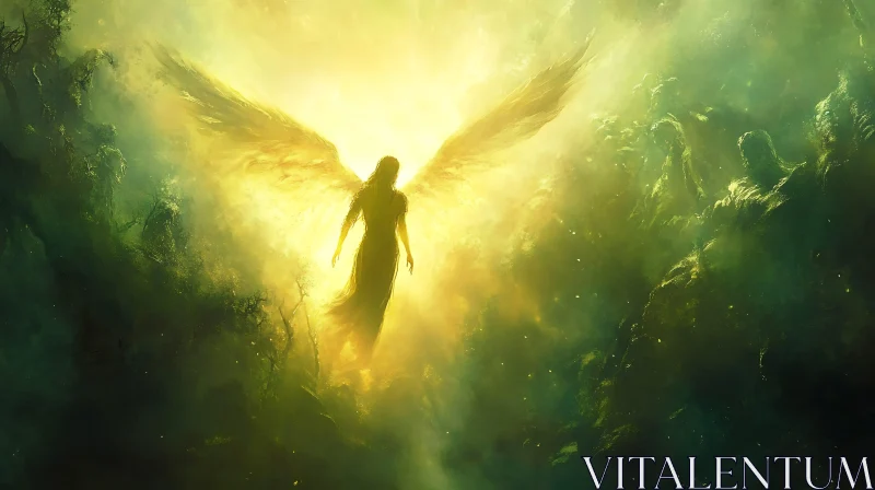 Celestial Angel with Wings of Light
