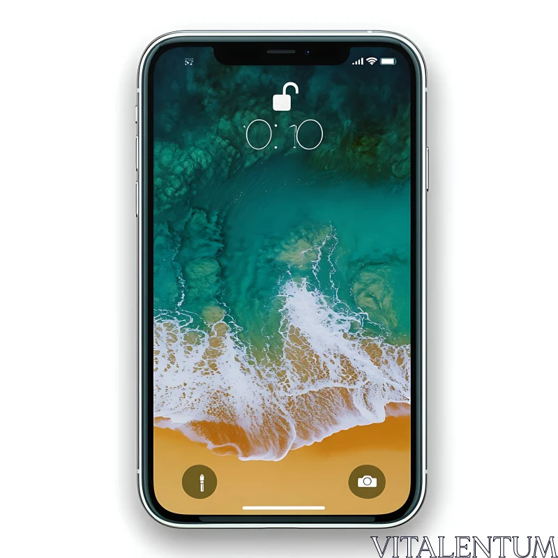AI ART Smartphone Beach Wallpaper