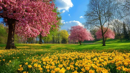 Floral Meadow in Spring Bloom