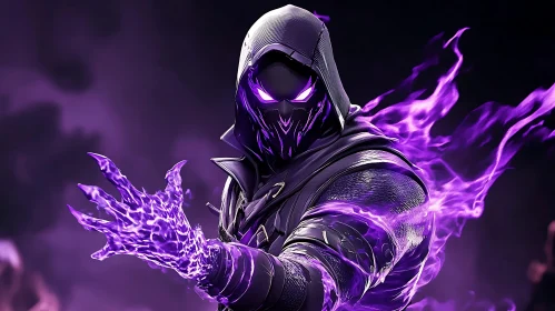 Enigmatic Purple Energy Wielder