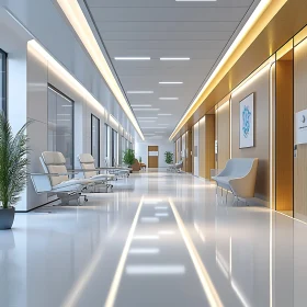 Sleek Hallway with Waiting Area
