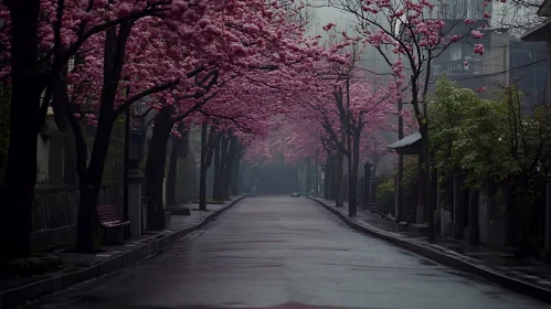 Urban Cherry Blossom Canopy