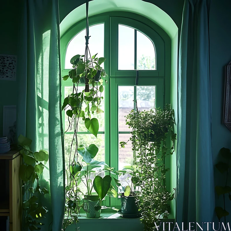 Indoor Garden Window View