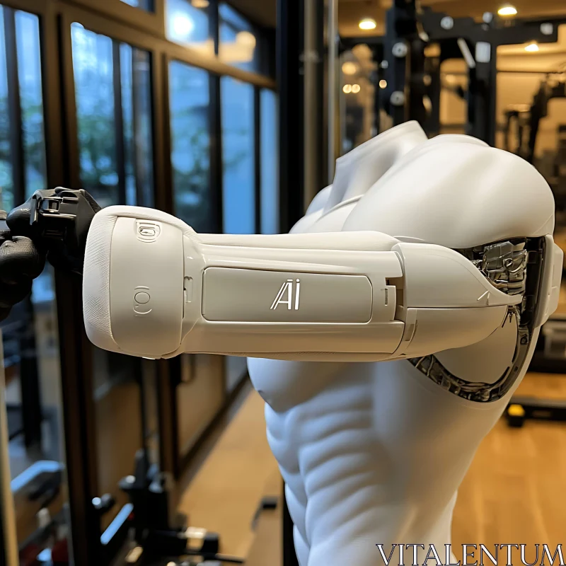 Futuristic AI-Powered Robotic Arm in High-Tech Environment