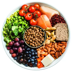 Healthful Bowl of Fresh Ingredients