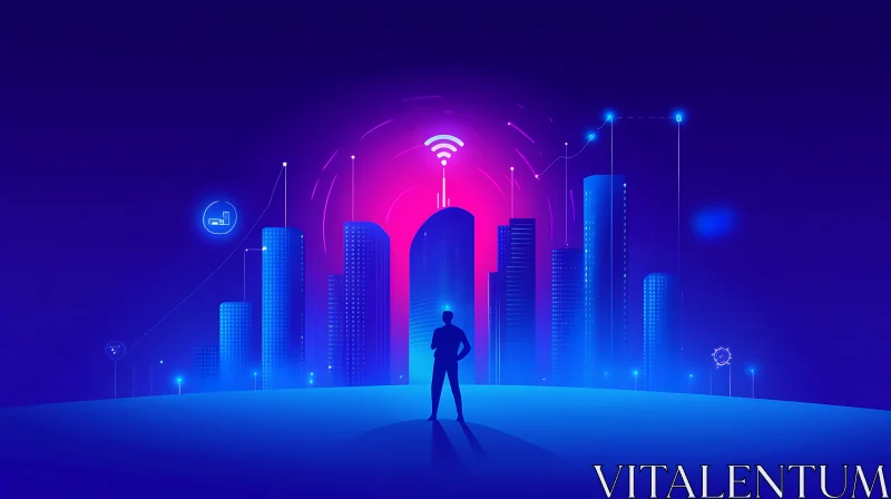 Technological Silhouette in Urban Future
