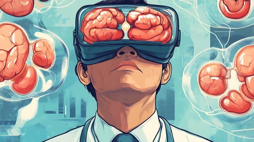 VR Brain Interface Doctor Simulation