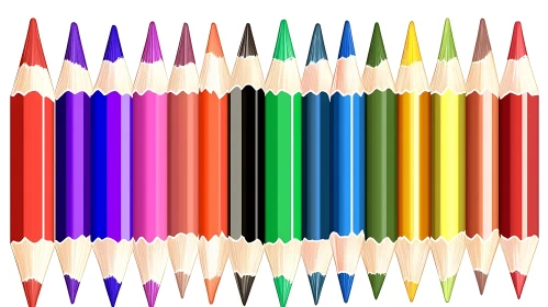 Rainbow of Pencils: An Artistic Display