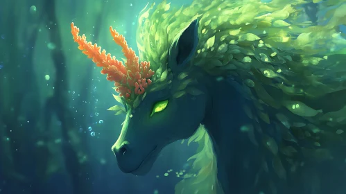 Coral Horned Mystical Sea Unicorn