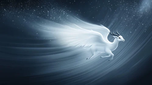 Celestial Flight of the Winged Antelope