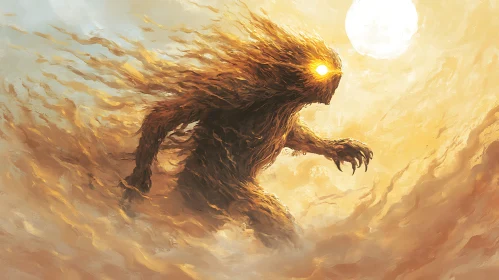 Fearsome Sand Monster Chase Artwork