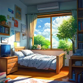 Peaceful Bedroom Interior