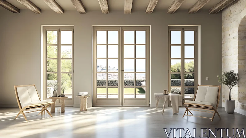 Minimalist Interior Design with Wooden Accents