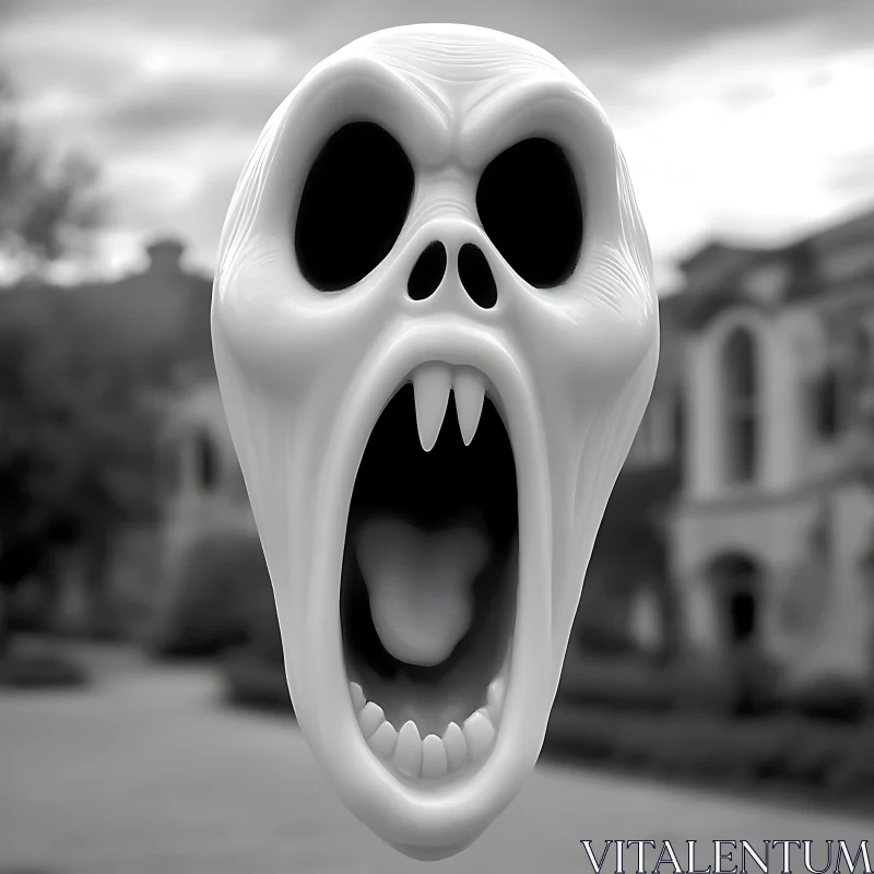 Monochrome Ghostface Scream Mask