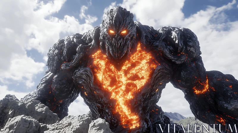 Molten Monstrosity: The Lava Golem's Fury