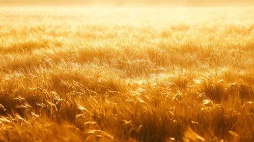 Sunlit Grain Field Landscape