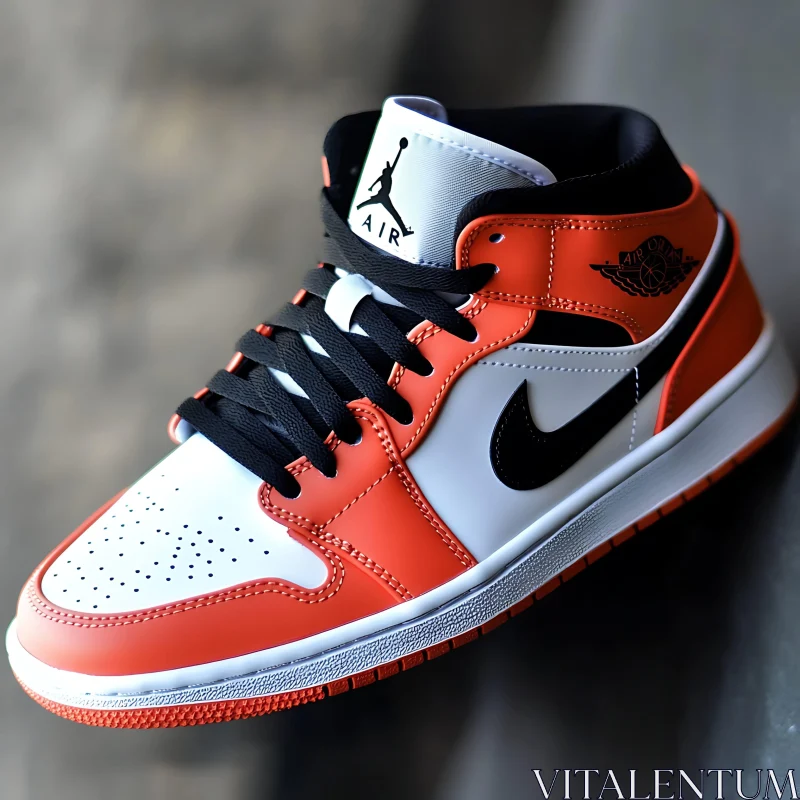 Stylish Orange and White Jordan Shoe