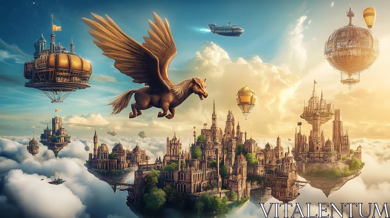 Aerial Pegasus Over Cloud City