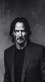 Black and White Keanu Reeves Photography