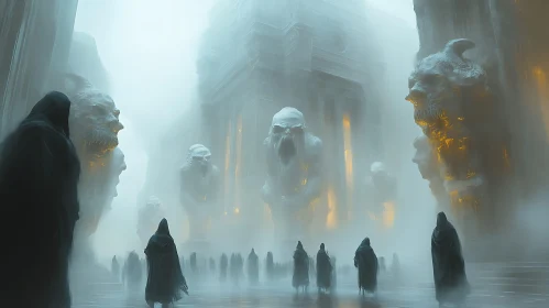Cloaked Figures and Colossal Statues