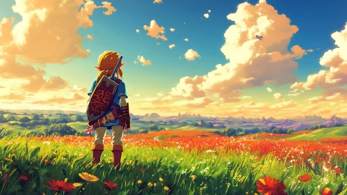 Field of Flowers and Distant Lands