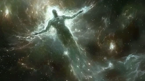 Cosmic Entity Ascending Through Space