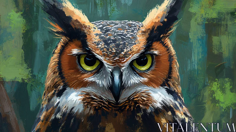 AI ART Owl Painting in Nature