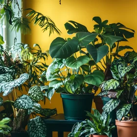 Houseplants with Green Leaves