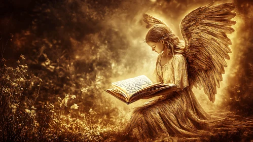 Angel Lost in the Pages of Knowledge