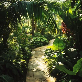 Lush Botanical Garden Pathway