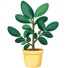 Charming Potted Plant Graphic Design