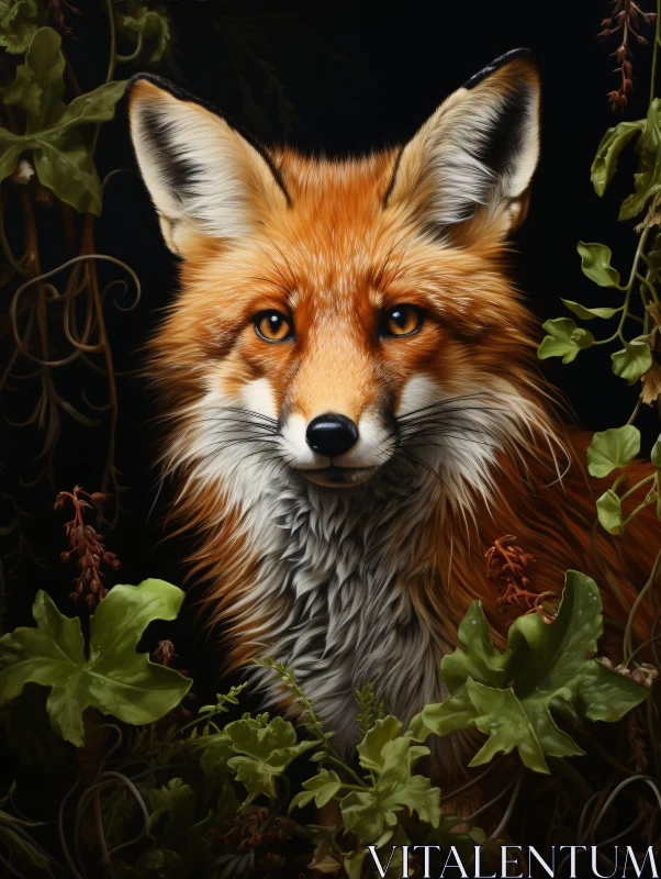 Fox in the Woods AI Image