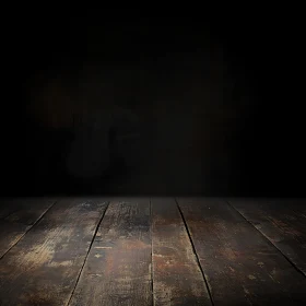 Rustic Wood Floor with Dark Backdrop