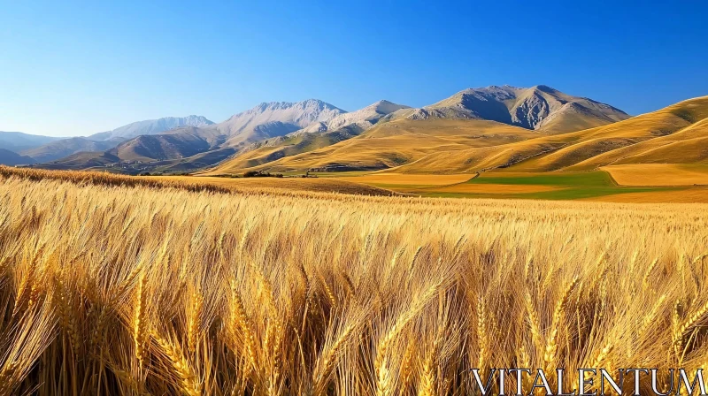 AI ART Scenic Wheat Field Landscape