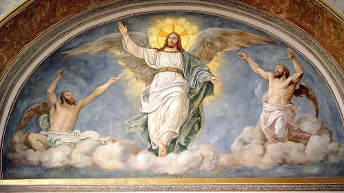 Heavenly Ascension: Religious Art Depiction